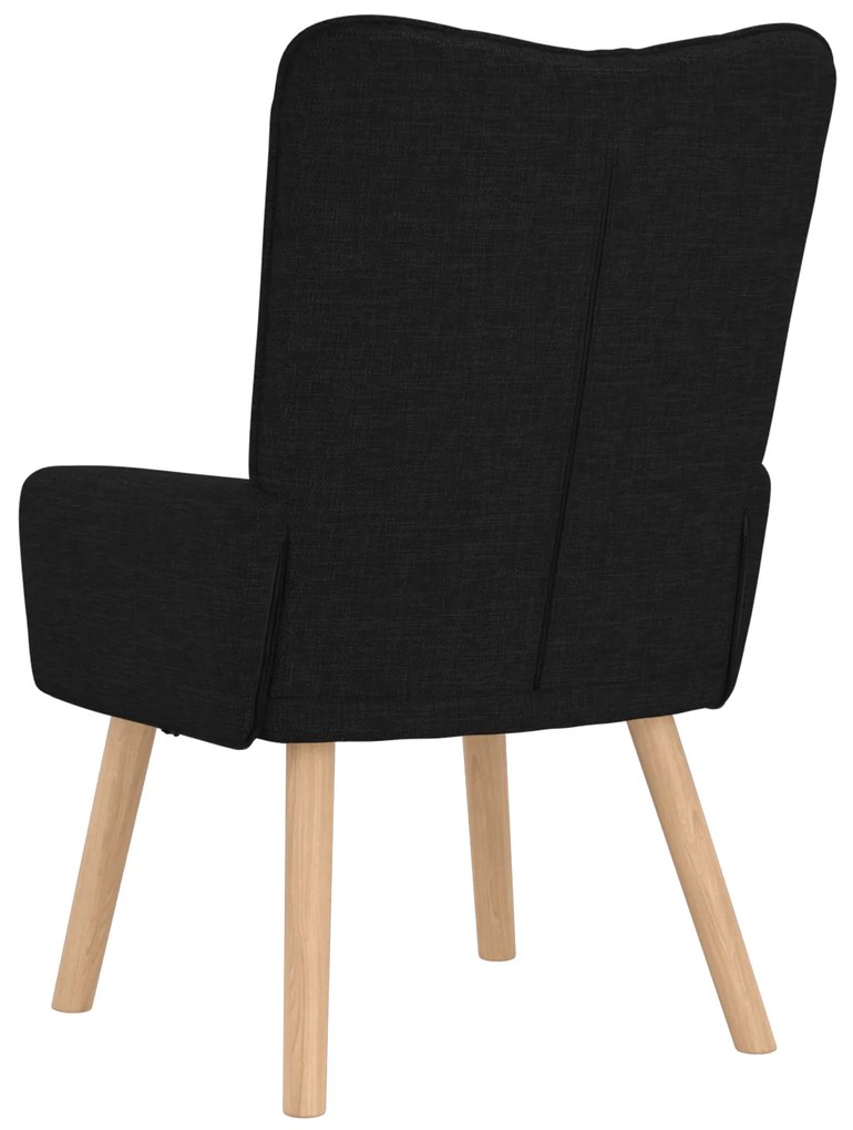Cadeira Relaxante vidaXL Tecido Preto