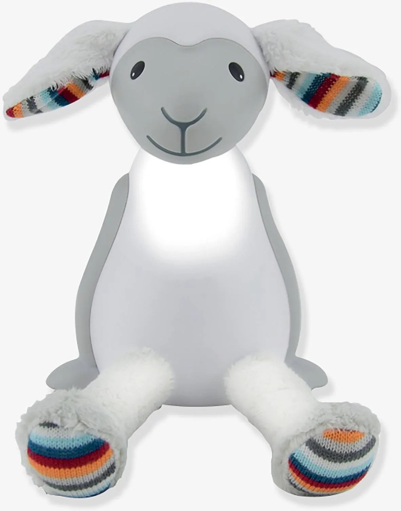 Peluche luz de presença e de leitura, Fin o carneiro, da ZAZU cinzento