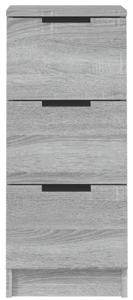 Aparadores 2 pcs 30x30x70 cm madeira processada sonoma cinza