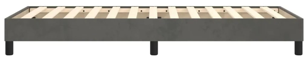 Estrutura de cama sem colchão 90x200 cm veludo cinzento-escuro