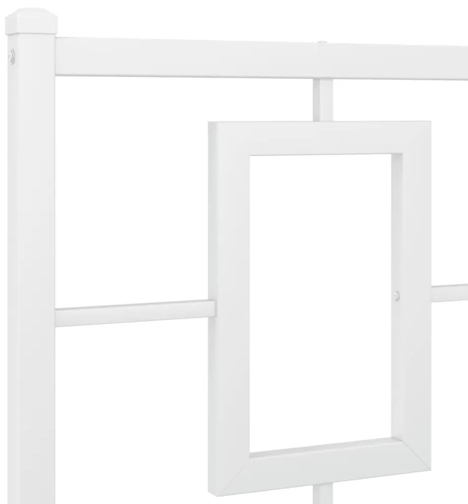 Cabeceira de cama 180 cm metal branco