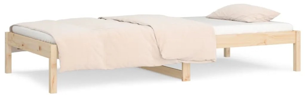 Sofá-cama sem colchão 90x200 cm madeira de pinho maciça