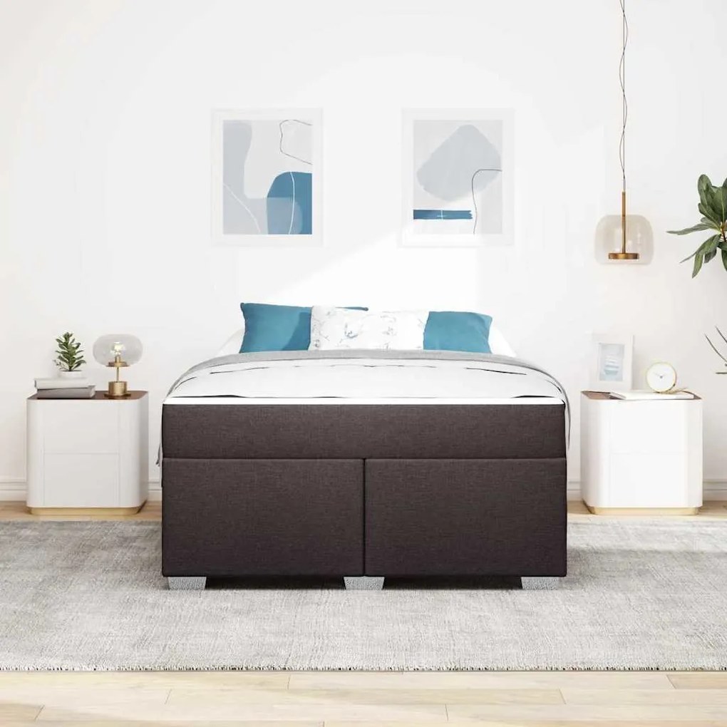 Estrutura da Cama Outros Castanho escuro 140 x 200 cm tecido