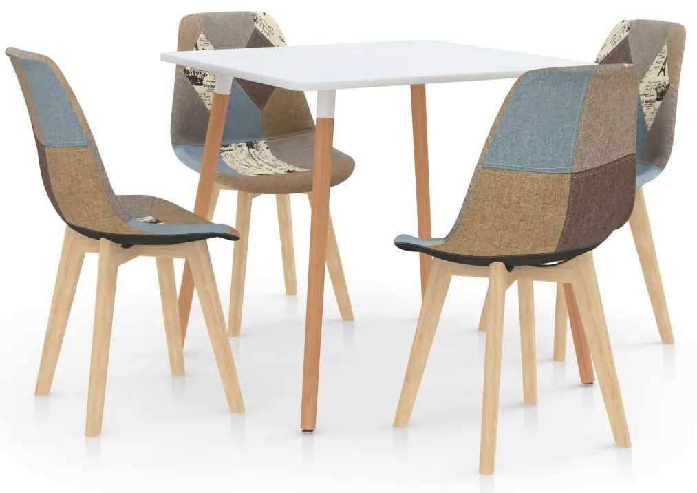 vidaXL 5 pcs conjunto de jantar cinzento