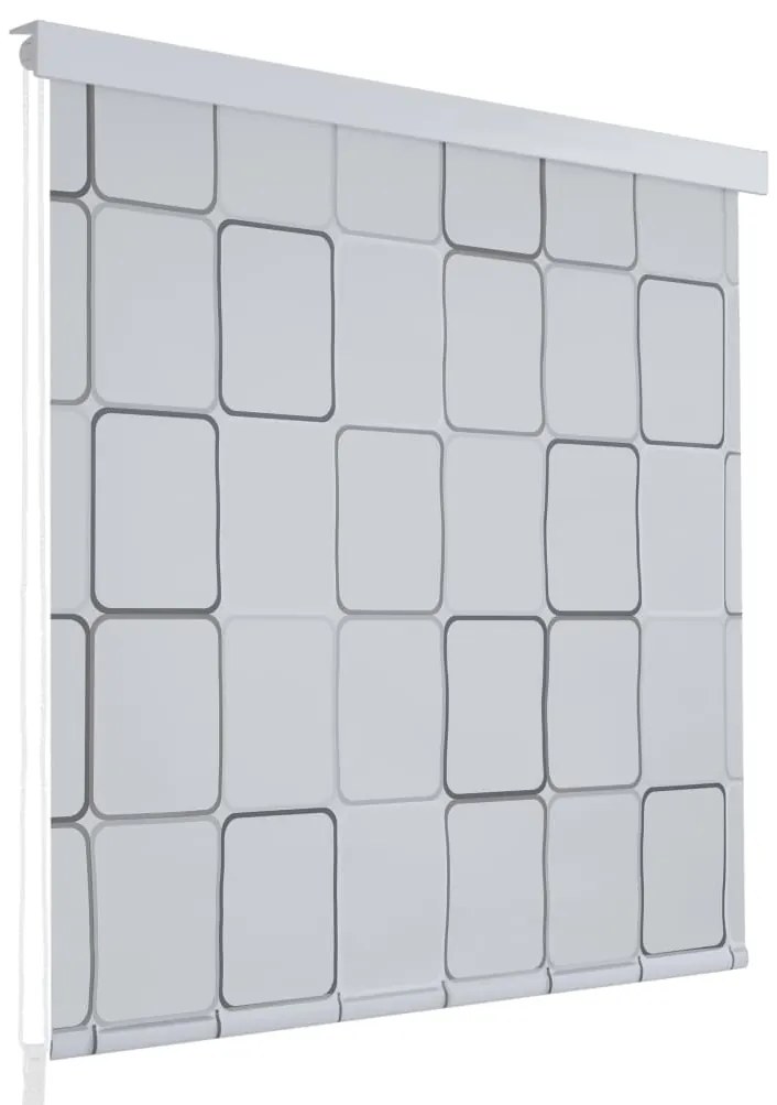 142851 vidaXL Estore de rolo para o duche 160x240 cm quadrados