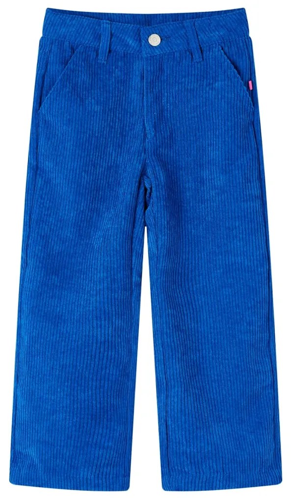 Calças para criança bombazina azul-cobalto 92