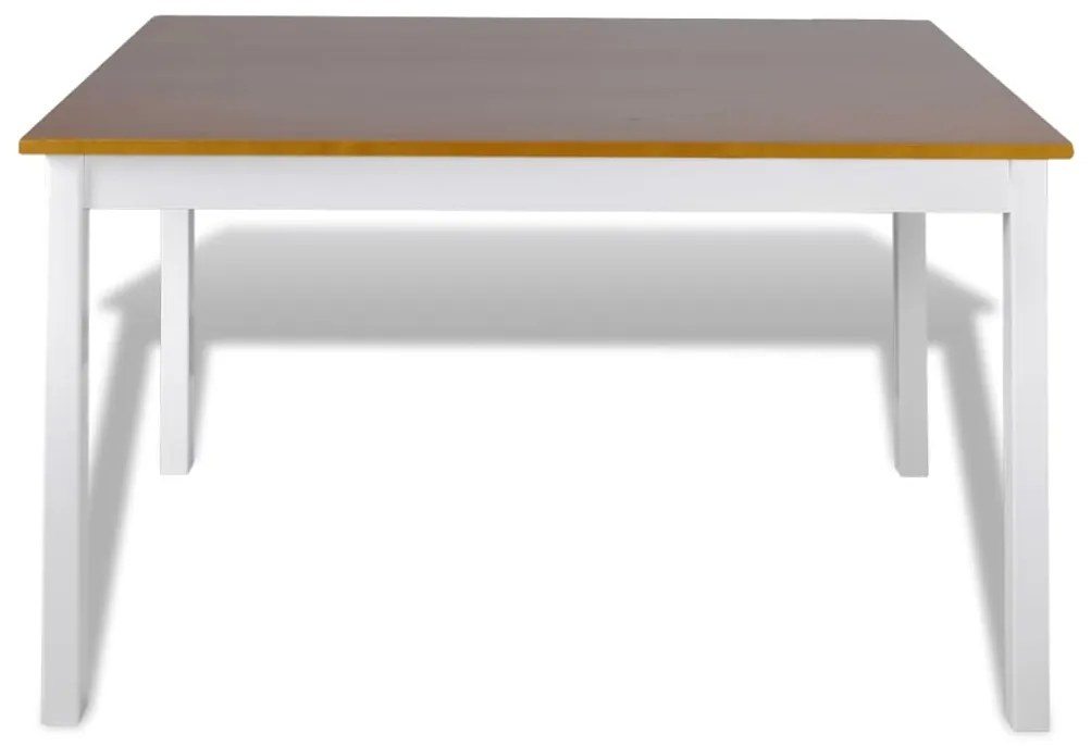 Conjunto de jantar 5 pcs castanho e branco