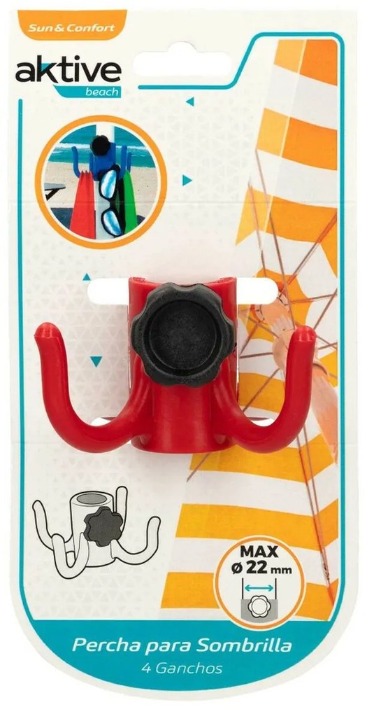 Cabide para guarda-sol Colorbaby Plástico 11 x 5 x 11 cm (30 Unidades)