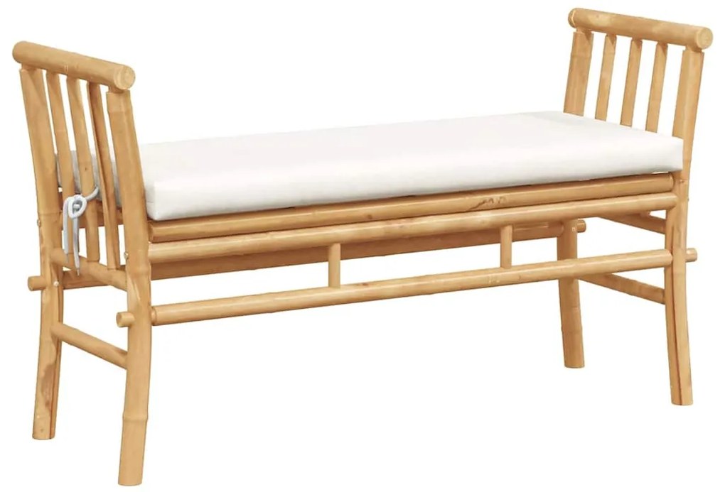 Banco de Jardim vidaXL com Almofada de 110 cm em Bambu