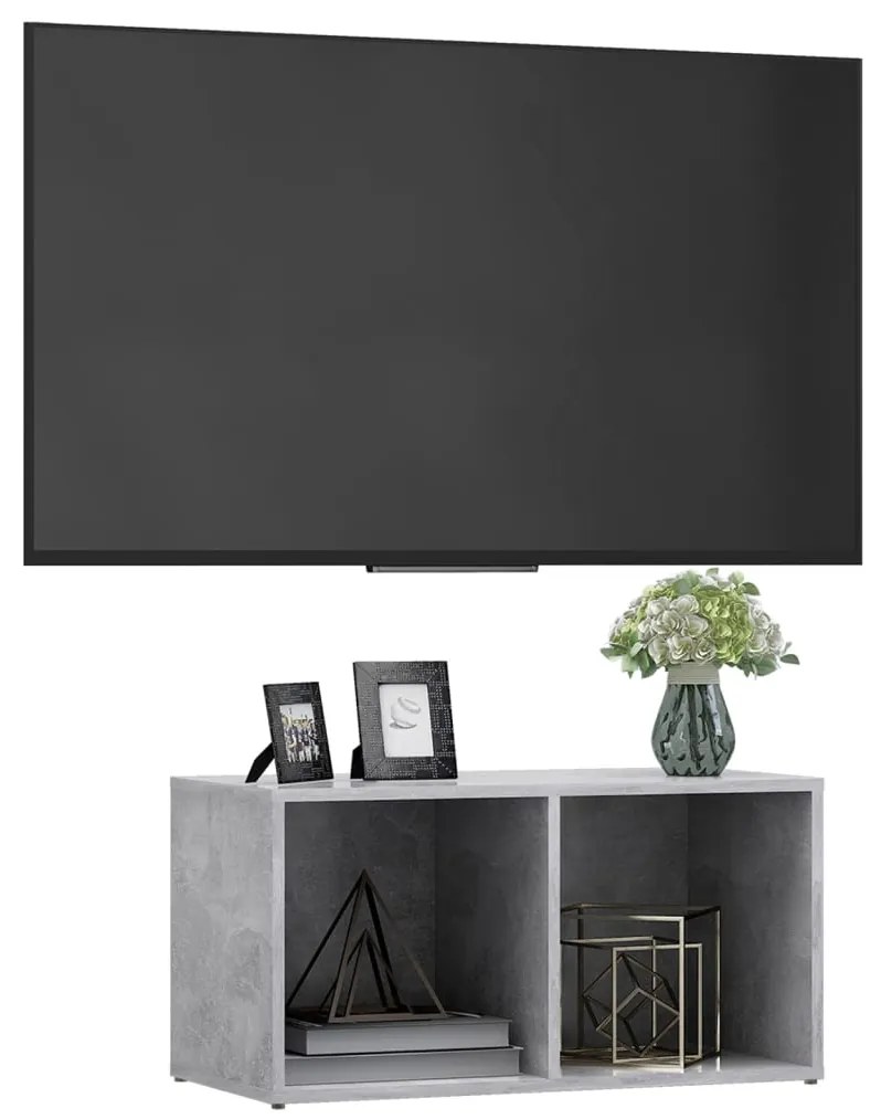 Móvel de TV 72x35x36,5 cm derivados de madeira cinzento cimento