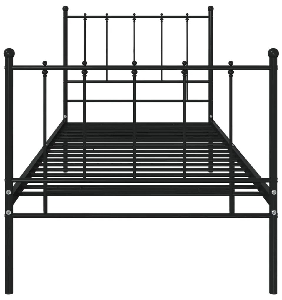 Estrutura de cama 100x200 cm metal preto