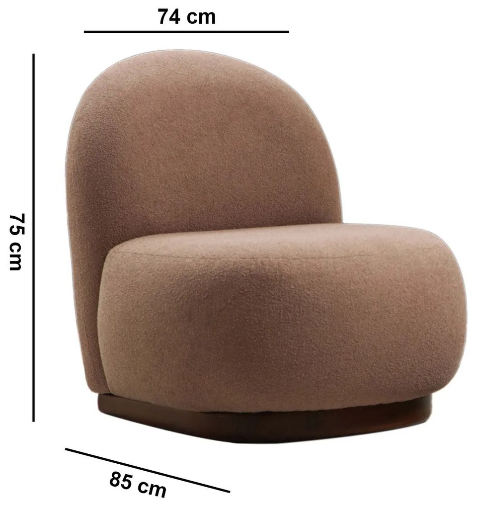 Cadeirão Tina – Cappuccino – 74x85x75 cm