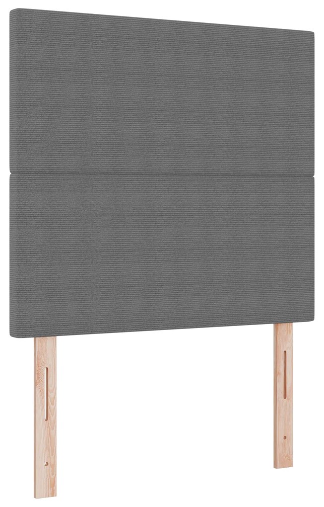 Cabeceira vidaXL Design Simples Cinza Claro 90 cm Tecido de Corduroy