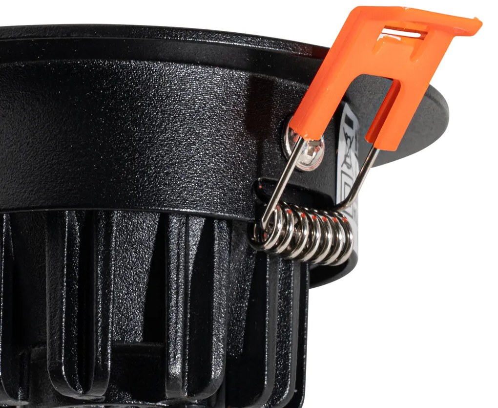 Set van 6 inbouwspots zwart 6,8cm incl. LED 750 lm dimbaar IP23 - Gaius