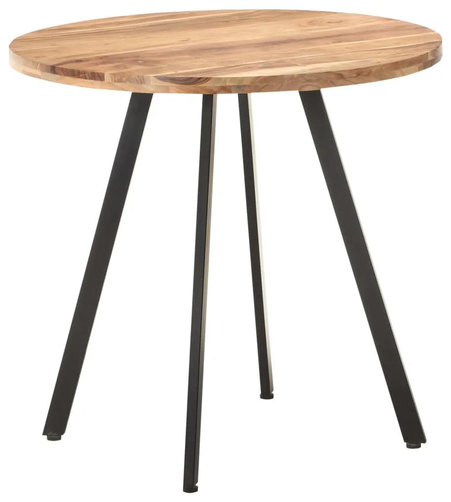 Mesa de jantar 80 cm madeira de acácia maciça