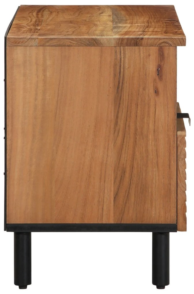 Aparador de TV vidaXL 80x33,5x46 cm Madeira Sólida de Acácia