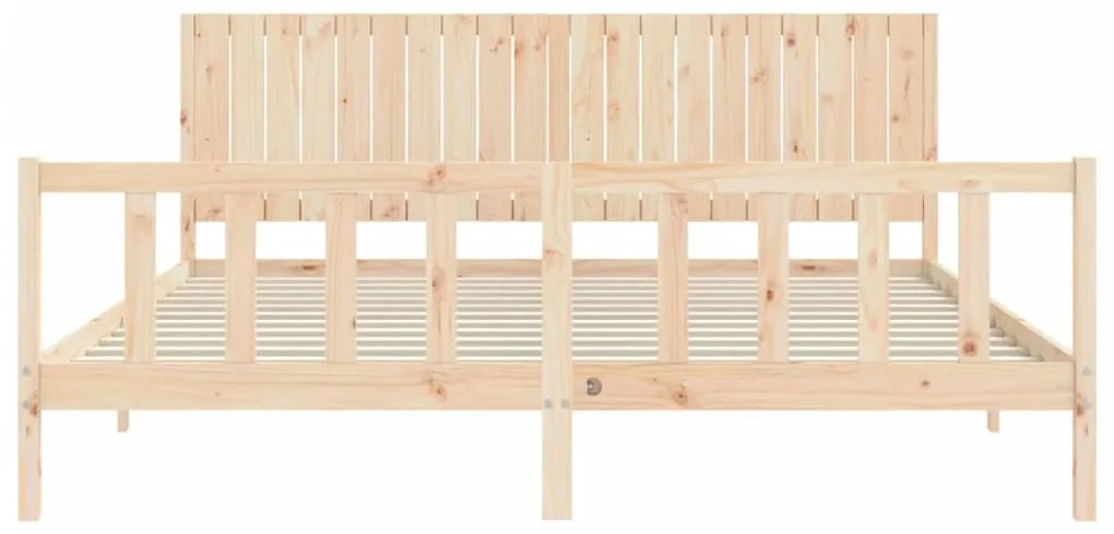 Cama sem colchão 200x200 cm madeira de pinho maciça