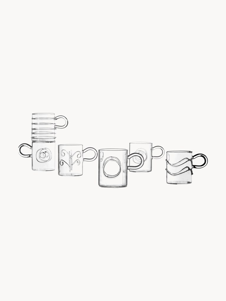 Chávenas de café expresso artesanais Deco' Clear, 6 uni.