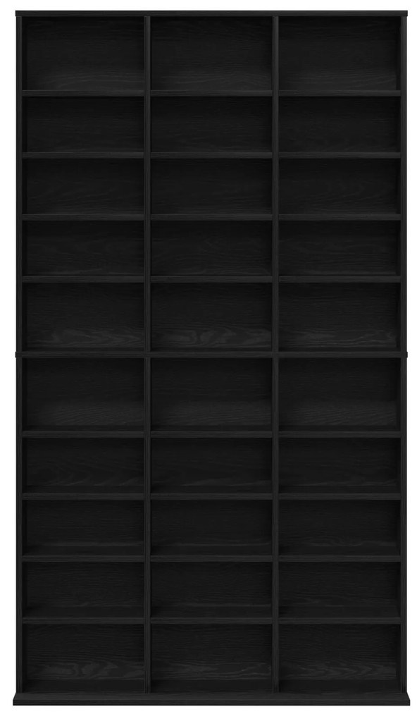 Armário para CDs vidaXL em Carvalho Preto 101x23x177,5 cm em Madeira d