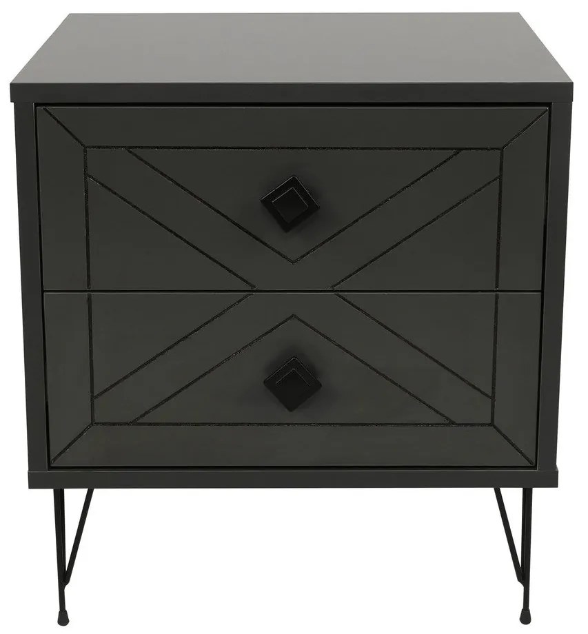 Mesa de Cabeceira Luna – Antracite – 50x55x40 cm