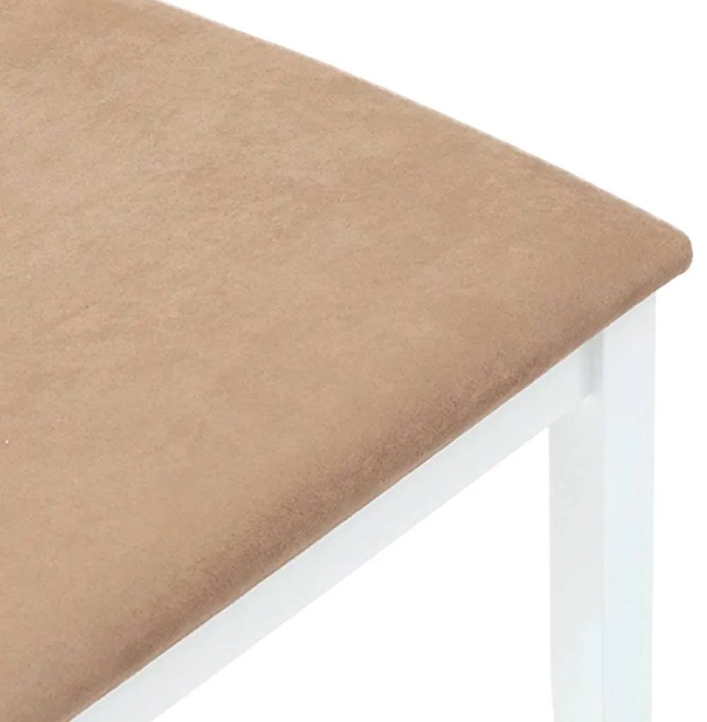 Cadeiras de jantar com almofadões 2 pcs madeira maciça branco
