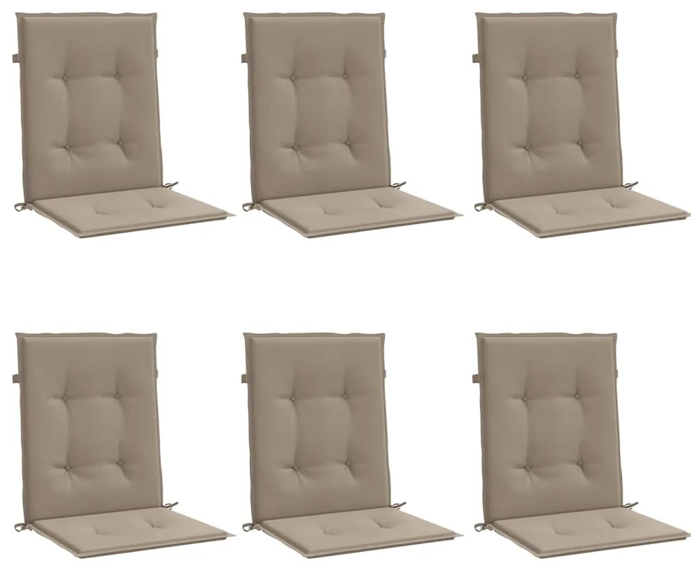Almofadões lombares p/ cadeiras de jardim 6pcs oxford cinza-ac.