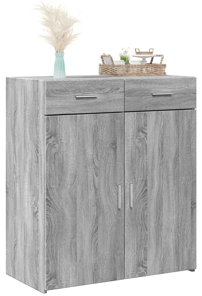 Aparador 80x42,5x93 cm derivados de madeira cinzento sonoma