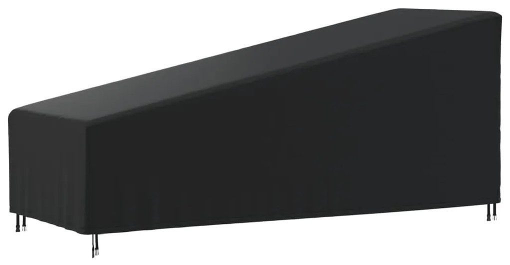 vidaXL Capa para espreguiçadeira 195x76x40/80 cm 420D oxford preto