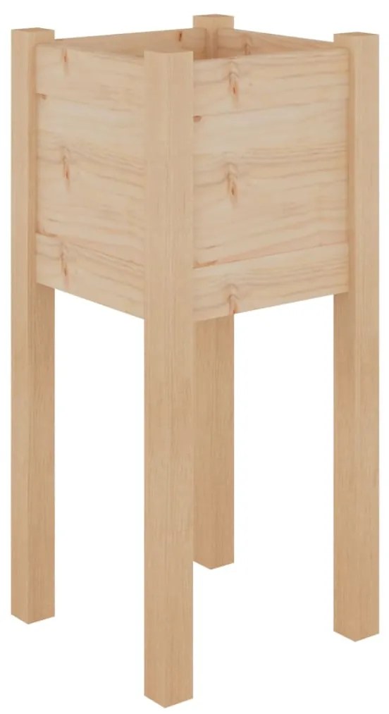 Vasos/floreiras de jardim 2 pcs 31x31x70 cm pinho maciço