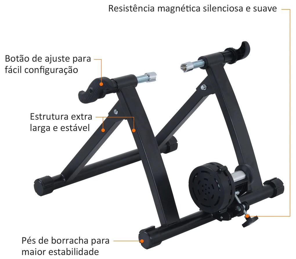 Bicicleta de Treinamento com Rolo Que Dobra Resistência Ajustável Treinador de Ciclismo Aço Bicicleta Interior