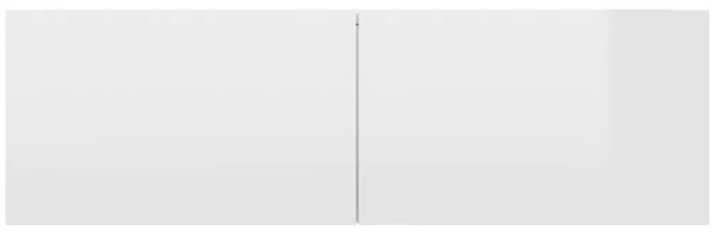 Móvel de TV 100x30x30 cm derivados de madeira branco brilhante
