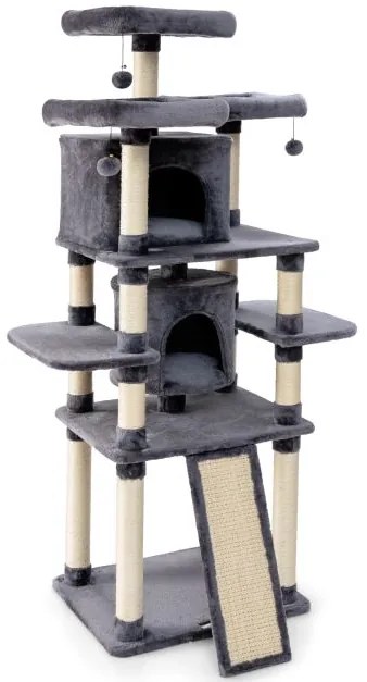 Casa triangular de madeira para gatos com telhado de asfalto e à prova de intempéries