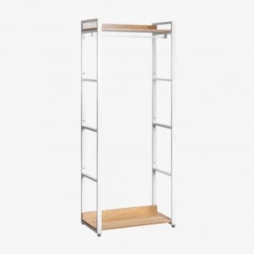 Cabide Em Aço E Mdf Ariaster Natural - Sklum