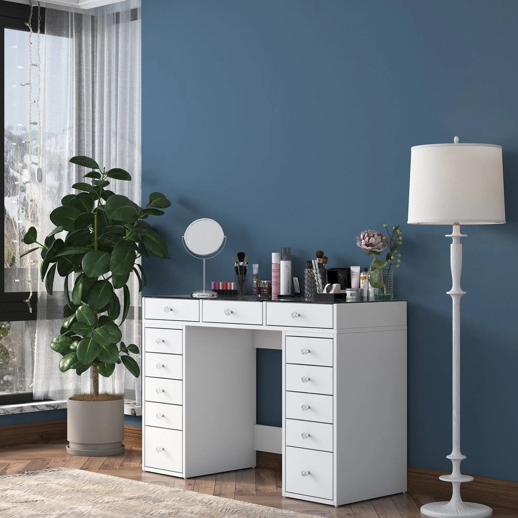 Mesa de Maquilhagem BJ105 – Branco – 120x79,8x44,5 cm