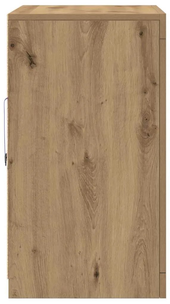 Buffet vidaXL com Luzes de LED Carvalho Artisan 41x37x67 cm