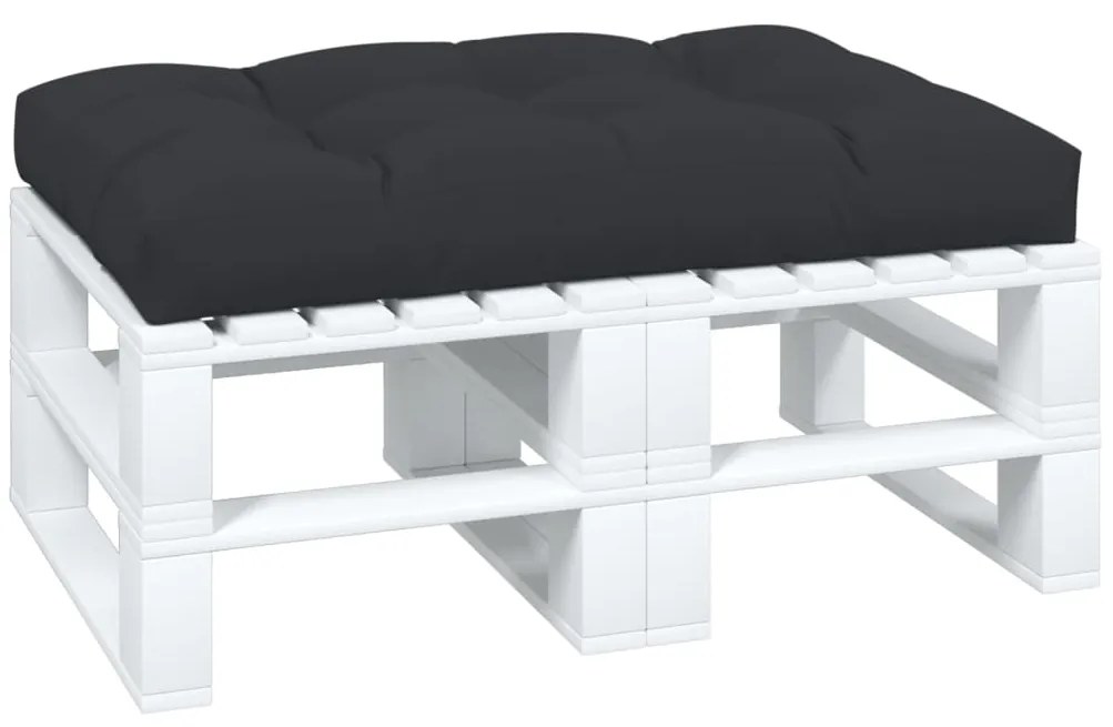 Almofadão para sofá de paletes 120x80x12 cm tecido preto