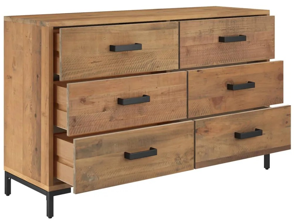 Aparador 110x35x70 cm pinho maciço castanho