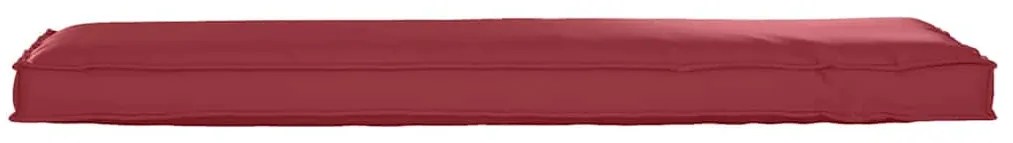 Almofada de Pallet para Banco Bordô 140x40x8 cm em Tecido Oxford