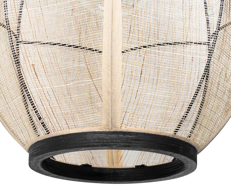 Candeeiro de suspensão oriental castanho 35 cm - Rob