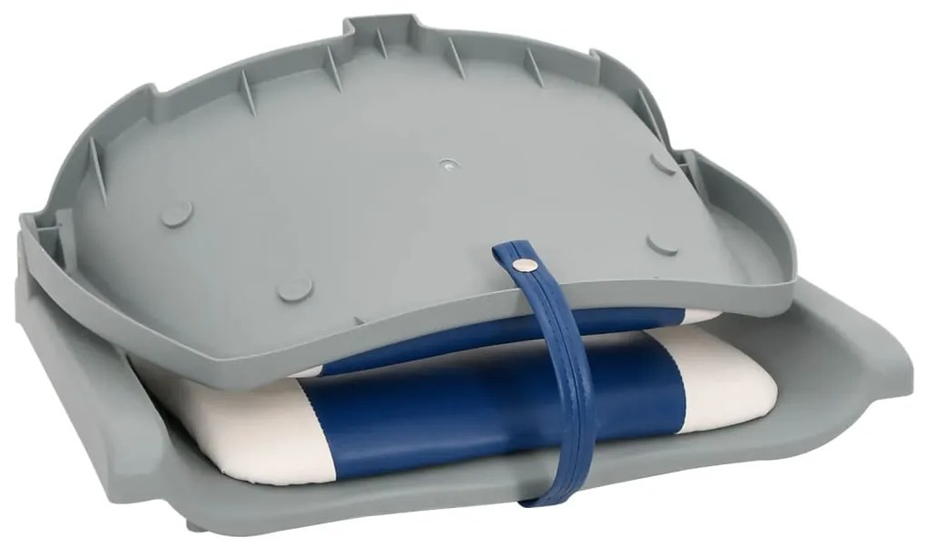4 pcs conjunto assento barco dobrável 48x51x41 cm azul e branco