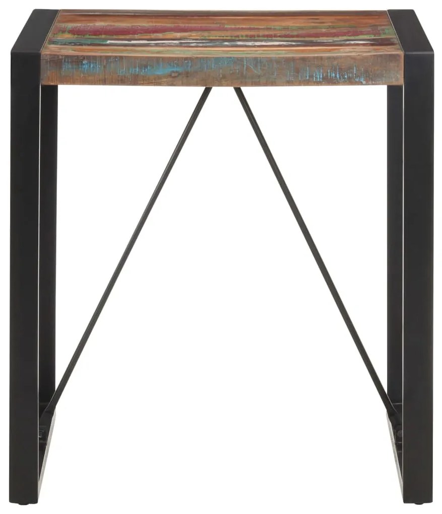 Mesa de jantar 70x70x75 cm madeira recuperada maciça