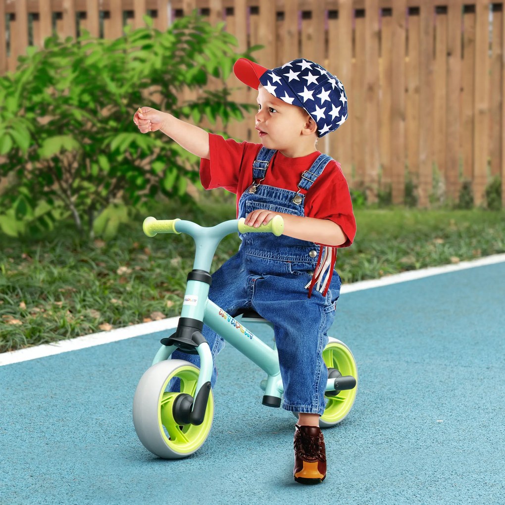 Bicicleta de equilíbrio para bebés, com assento ajustável e rodas de EVA, brinquedo infantil para bebés dos 18 aos 48 meses, para meninos e meninas, v