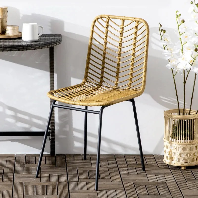 Conjunto de 2 Cadeiras Cardini em Vime - Design Natura