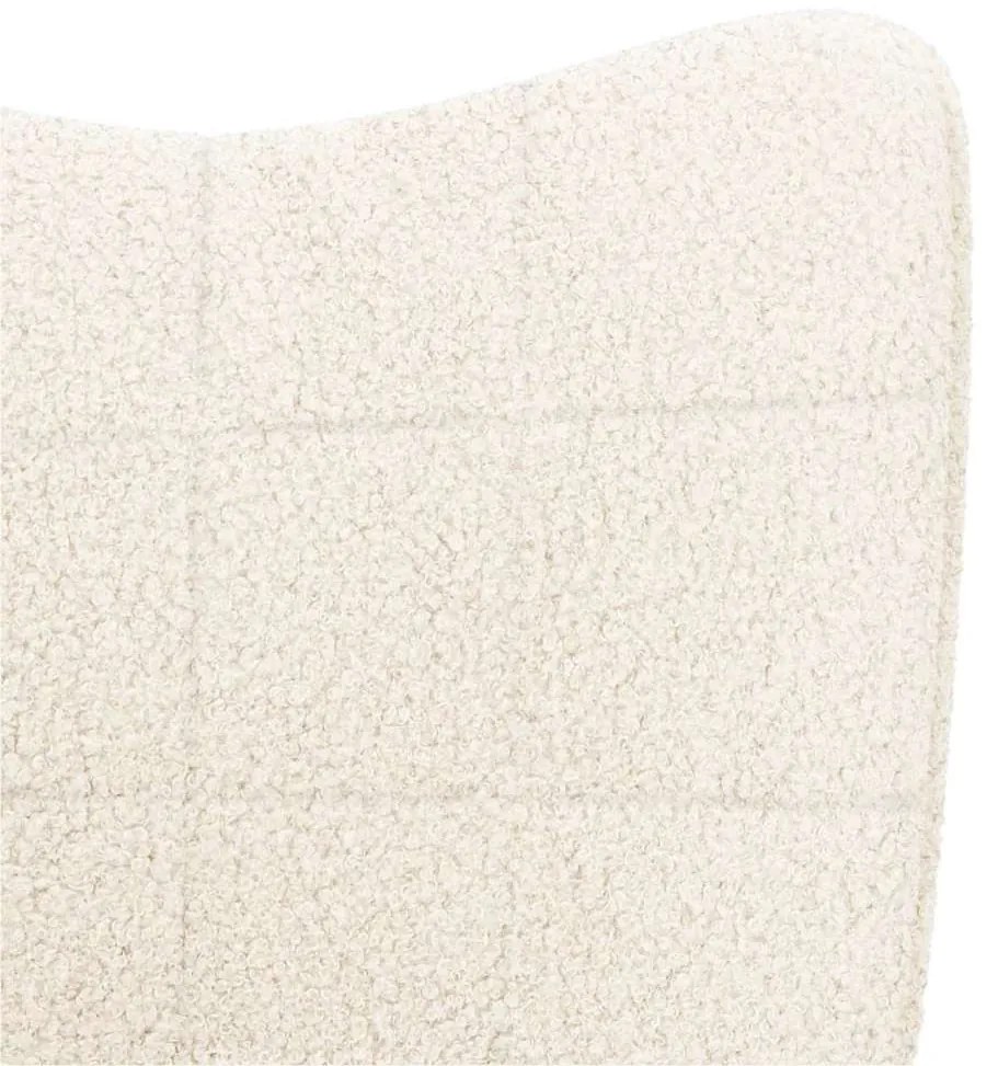 Cadeira Relaxante vidaXL Creme em Tecido Laço de Lã
