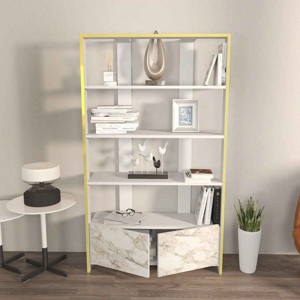 Estante Elena – Branco – 93,6 cm Largura x 160 cm Altura x 31,5 cm Pro