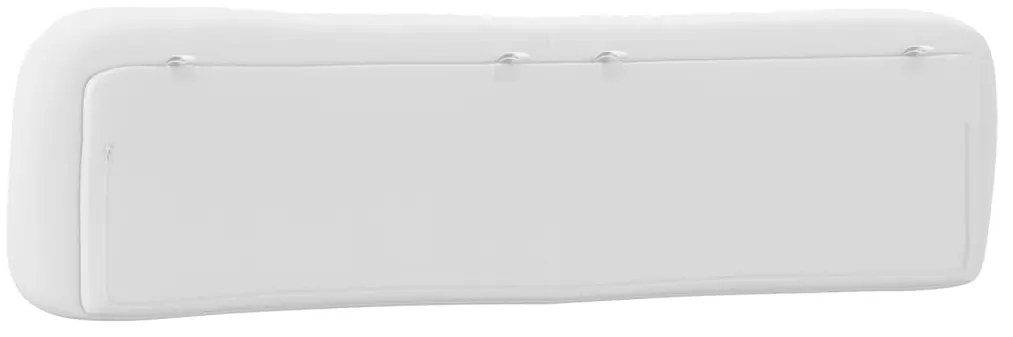 Almofadão de cabeceira 200 cm couro artificial branco