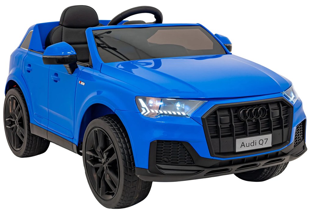 Carro elétrico para Crianças 12V Audi Q7 NEW LIFT Rodas de EVA, Assento de couro Azul