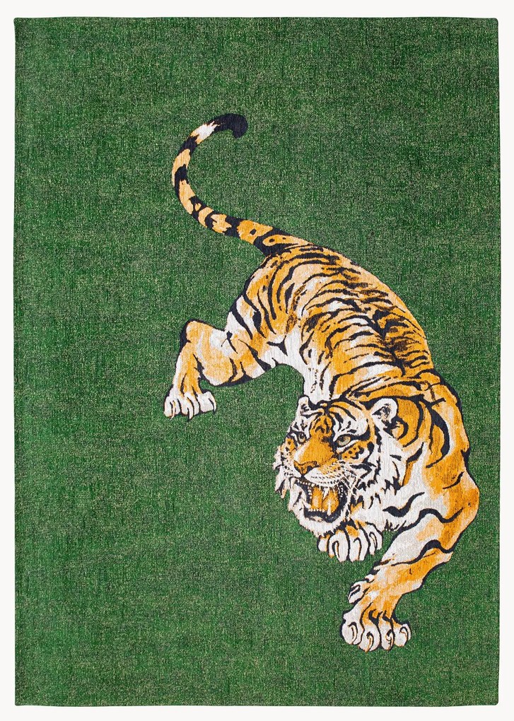 Tapete lavável em jacquard para interior e exterior Tiger