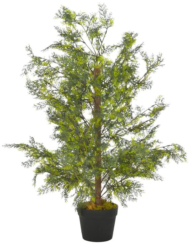 280174 vidaXL Planta cipreste artificial com vaso 90 cm verde