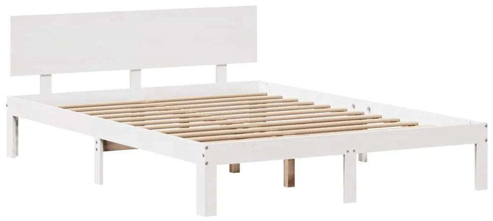 Estrutura de cama com gavetas 120x190 cm pinho maciço branco